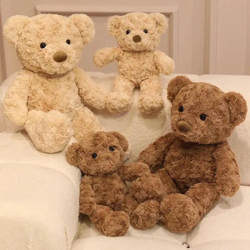 New 30/45cm Lovely Curly Teddy Bear Doll Brown Bear Plush Soothing Toy Stuffed Toys Room Decoration Birthday Gift for Kids,Girls
