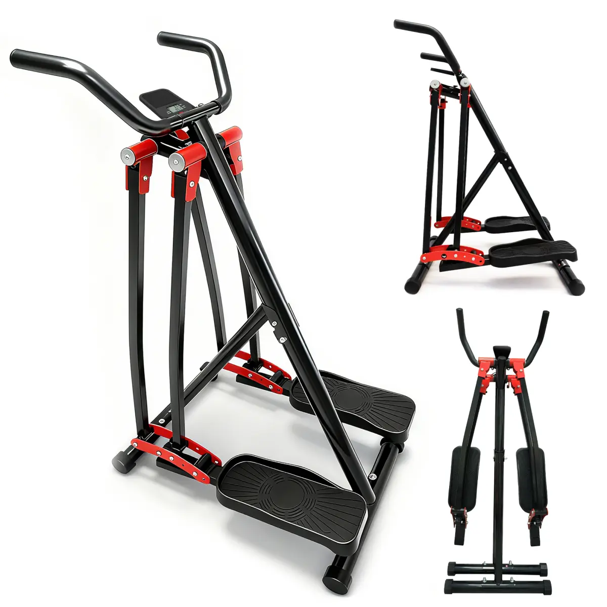 AobtkelAir Walking Elliptical Machine - Foldable Cardio Cross Trainer Glider for Full-Body Low-Impact Exercise with LCD Display Ideal for Home Gym