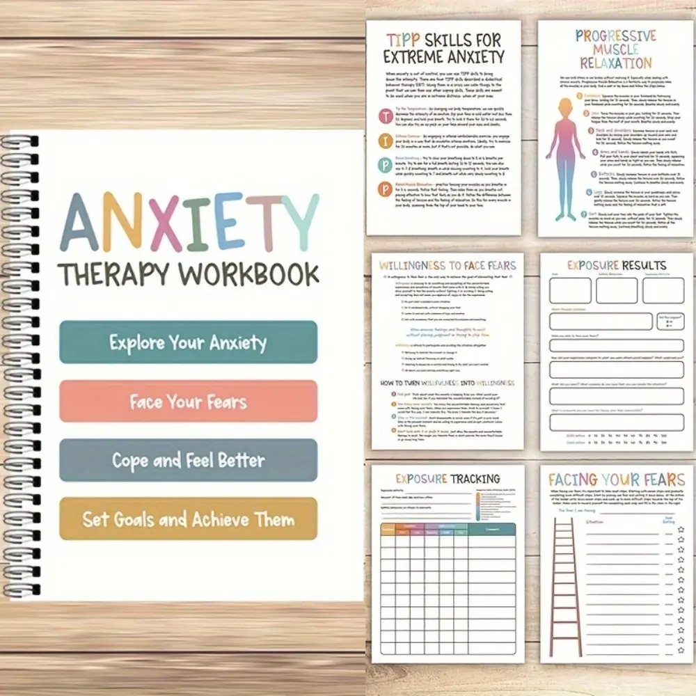A5 Anxiety Workbook for Adults and Teens, Interactive Self-Reflection and Cbt Exercises, Relaxation and Mental Health Tools, Worksheets for Anxiety, Depression, Ocd, Facing Your Fears, Progressive Muscle Relaxation, Exposure Results