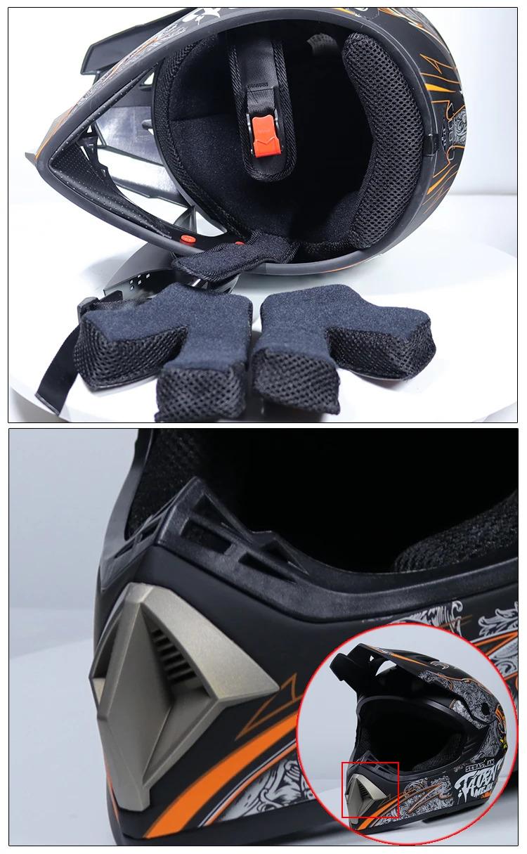 Safety Motocross Helmet Casco Motocross Bicycle Downhill Capacete ATV Cross Helmet Child Motorcycle Helmet Dot Abs 1KG Unisex