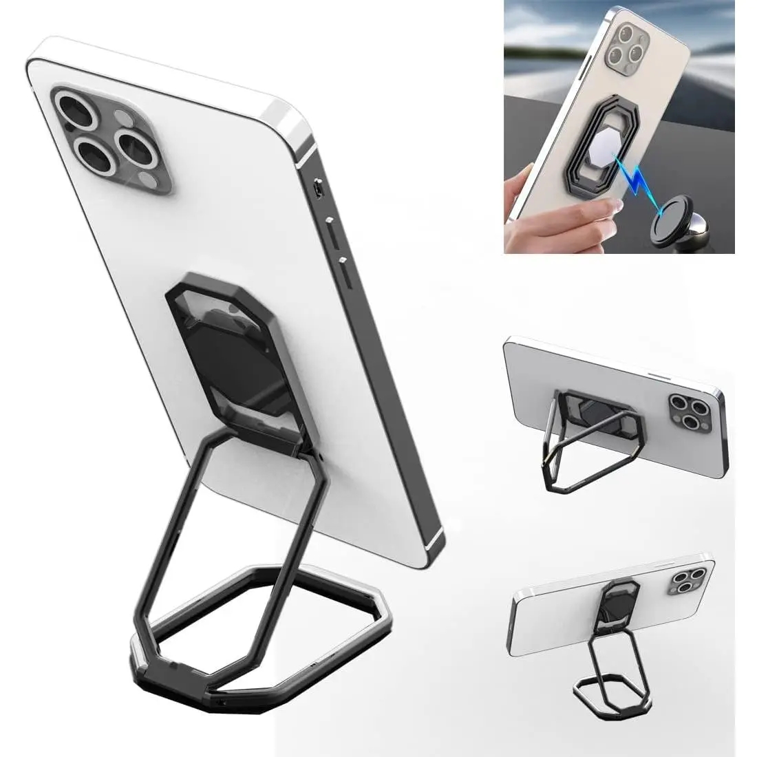 Phone Ring Holder Cellphone Holder for Hand 360° Adjustable Phone Kickstand Phone Finger Grip Stand Compatible with  iPad Smartphones Tablet
