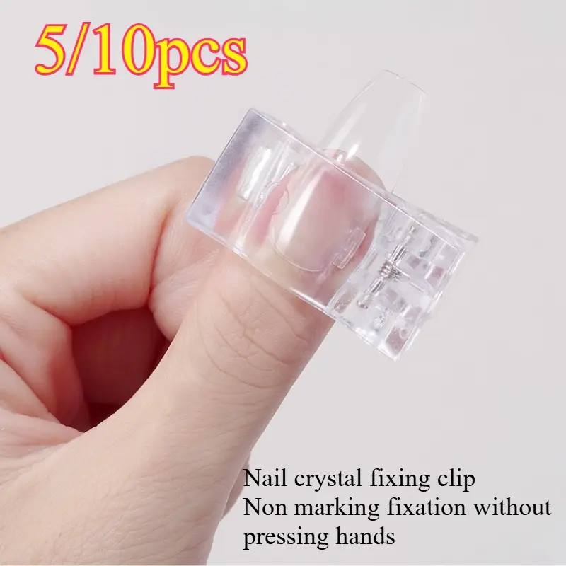 5/10 nail crystal clips, nail mold fixing clips, crystal glue clips, paired with companion crystal extension glue shaping clips Manicure