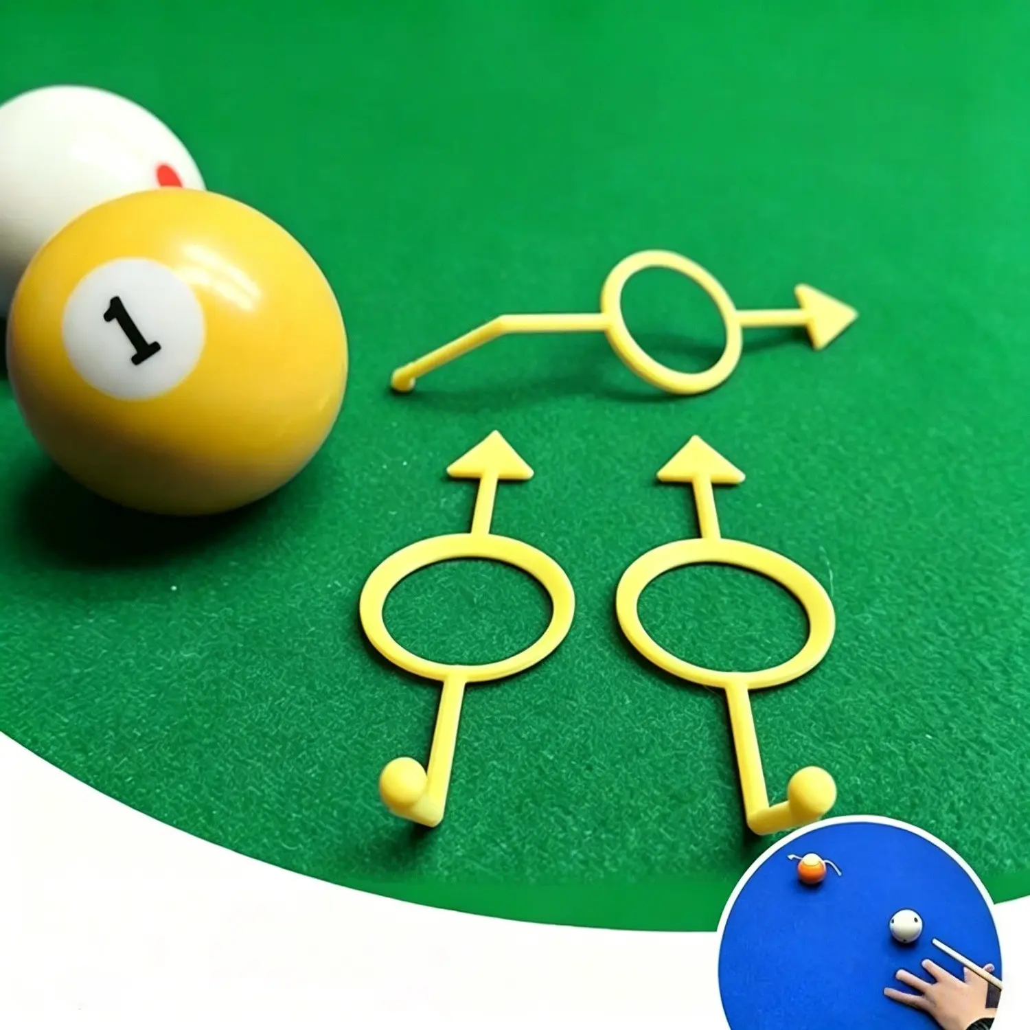 8 Ball Pool Precision Aiming Trainer, 2pcs Billiard Shot Alignment Guide, Quick Attach Training Accessory for American Eight Billiards