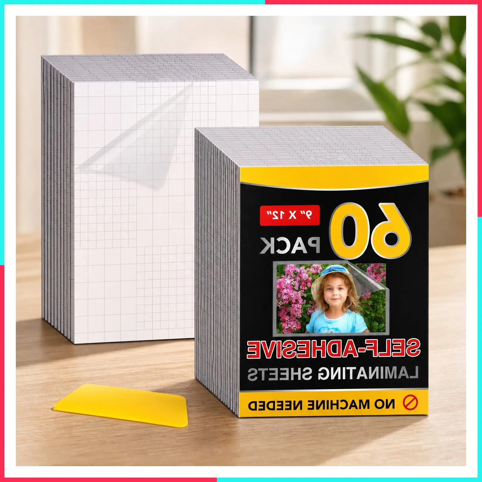 60 PCS Self Laminating Sheets, Self Adhesive Laminating Sheets