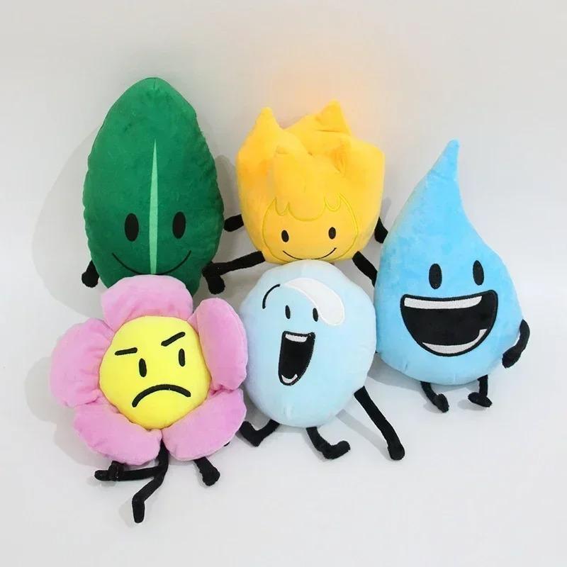 BFDI Plush Toy Battle for Dream Island Stuffed Doll Leafy Firey Flower Waterdrop Bubble Animal Plant Plushie Pillows Kids Gifts