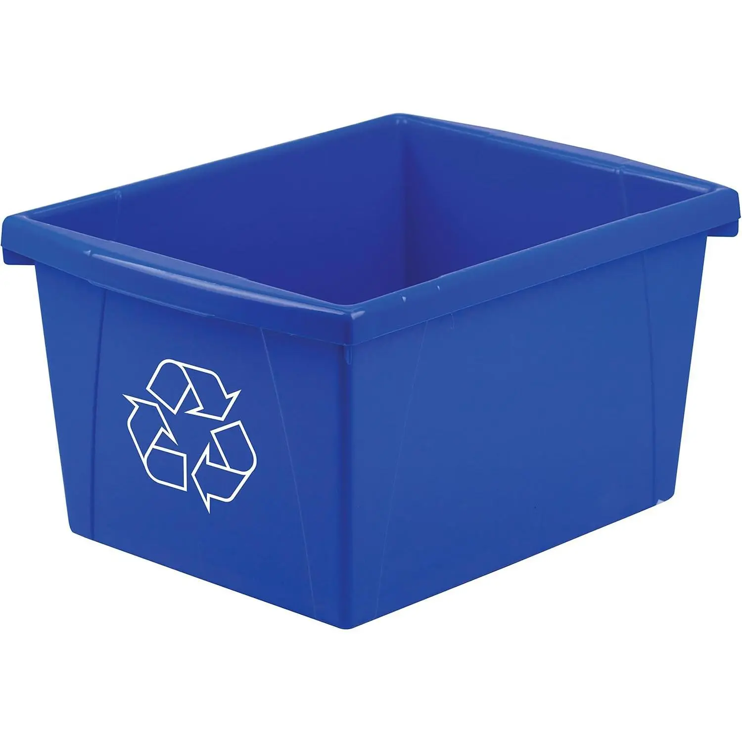 4 Gallon (15L) Recycle Bin, 14.8 x 7.87 x 11.25 Inches, Blue (61505A06C)