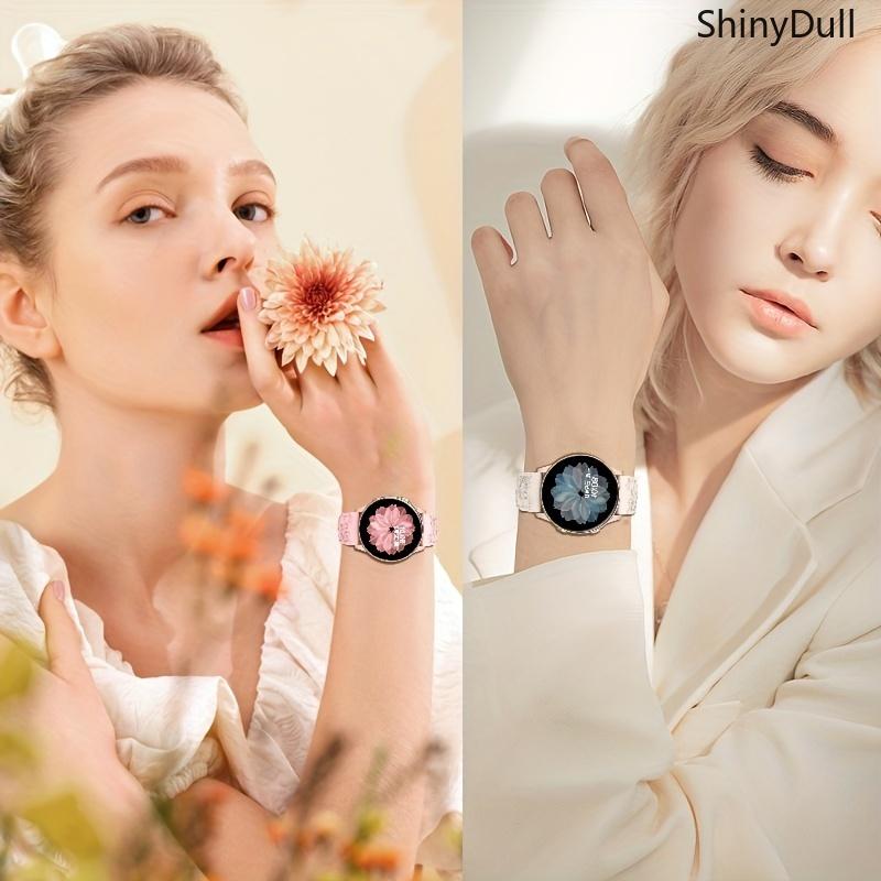 4-Pack Floral Engraved Watch Bands Apple Watch Bands – Sport Strap 38–49mm (Series 1–11, SE, Ultra / Ultra 2)Comfortable & Stylish for Women