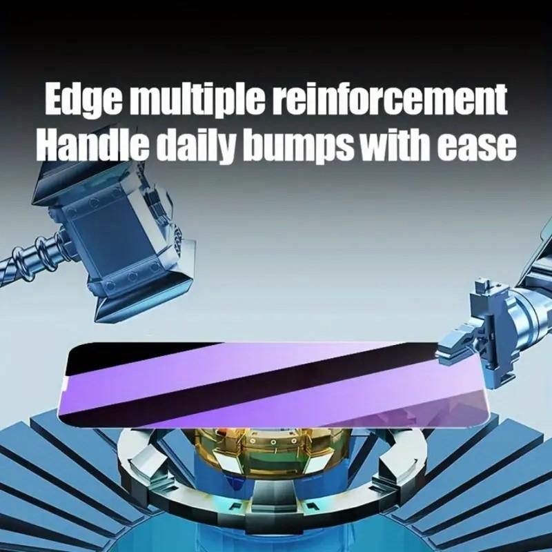 Anti-Spy Tempered Glass Screen Protector, 3 Pcs Anti-Blue Light Phone Screen Protector, Phone Accessories Compatible with iPhone 15 Pro Max/16