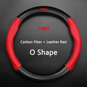 Car Steering Wheel Anti-Slip Cover, Carbon, Compatible with Trd Corolla, Yaris, Aygo, Prius, Chr, Camry, Auris, Avensis, Land Rover Models