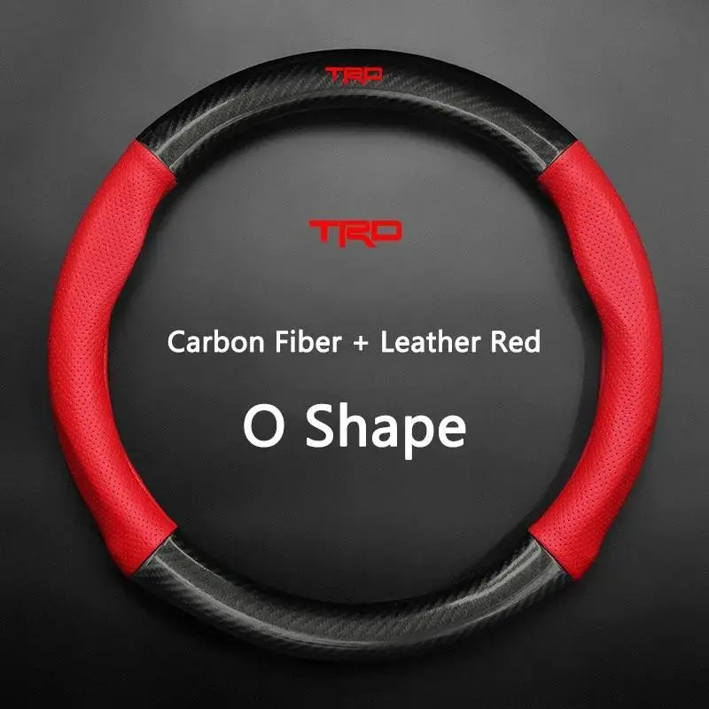Car Steering Wheel Anti-Slip Cover, Carbon, Compatible with Trd Corolla, Yaris, Aygo, Prius, Chr, Camry, Auris, Avensis, Land Rover Models