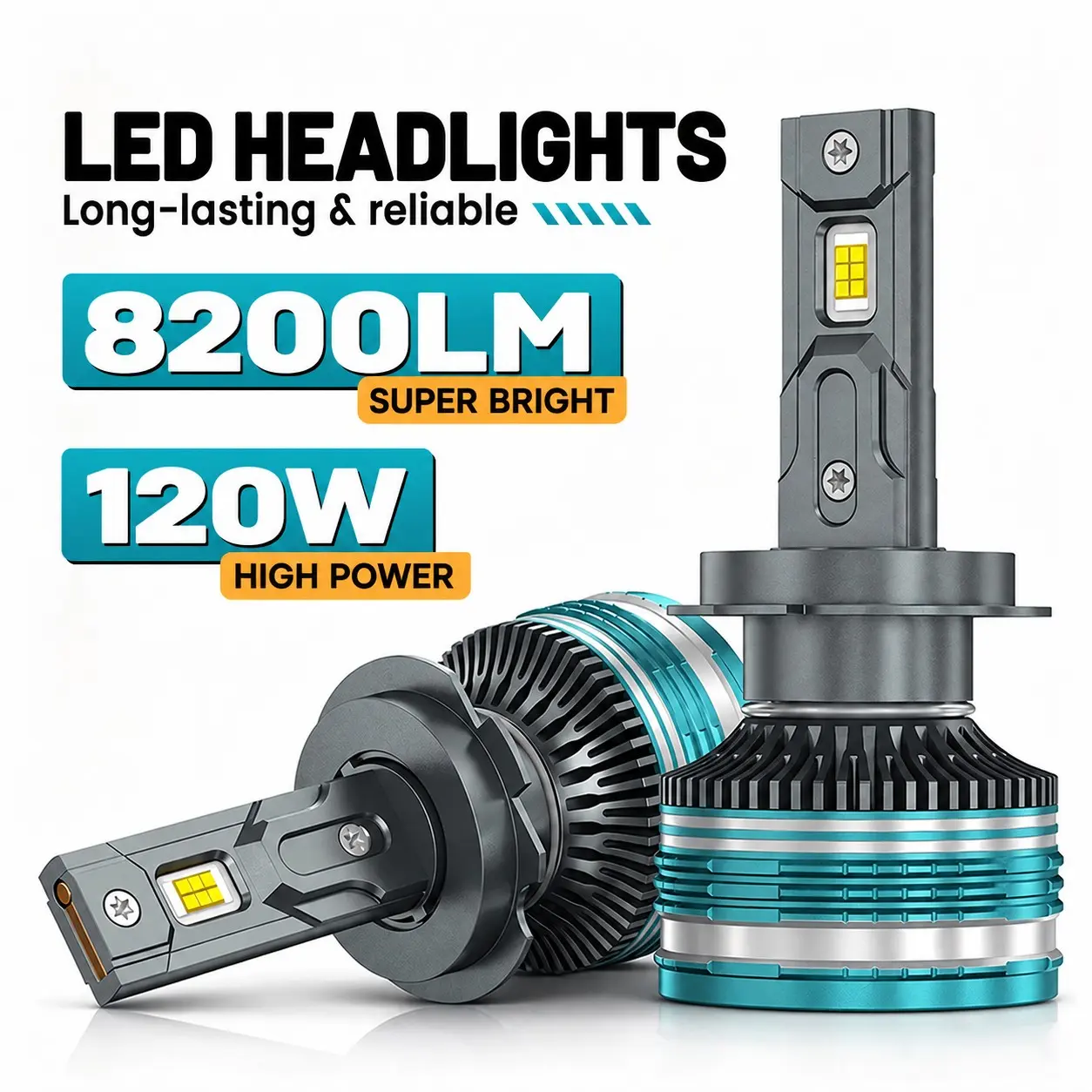 2pcs 9005 HB3 Canbus LED Headlight Bulbs H4 H11 H1 9006 HB4 9012 HIR2 H7 Turbo Auto Headlamps 12V 24V Car Lights
