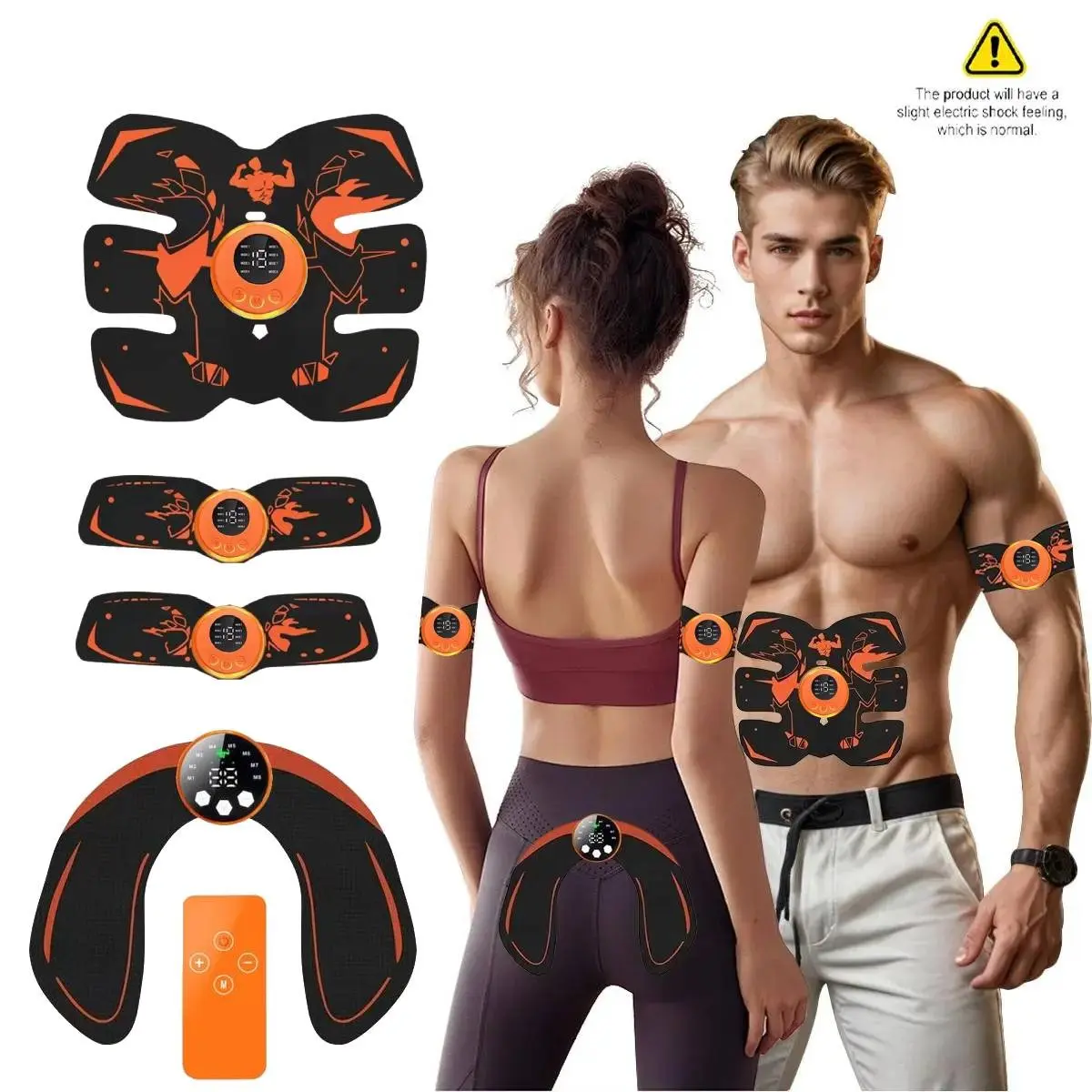 Abs Stimulator & Butt Massager, Ab Trainer & Muscle Toner, Electronic Muscle Stimulator, Home Gym Essential, Multi-Part Massage, Stim Tool
