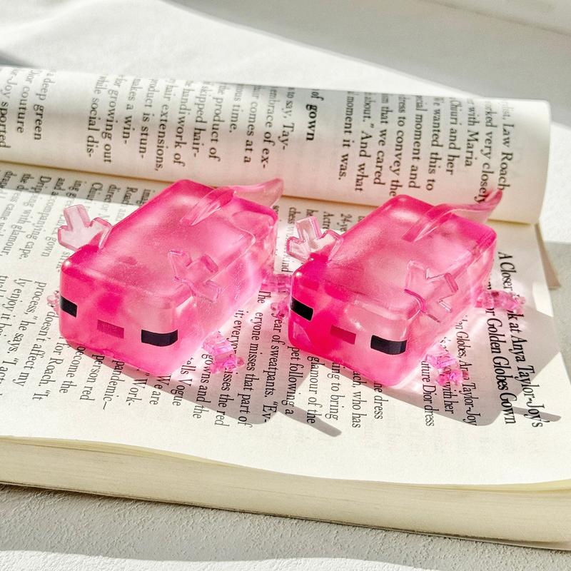 Axolotl animal-shaped squishy toy, a popular internet trend, a stress-relieving gift and gadget.
