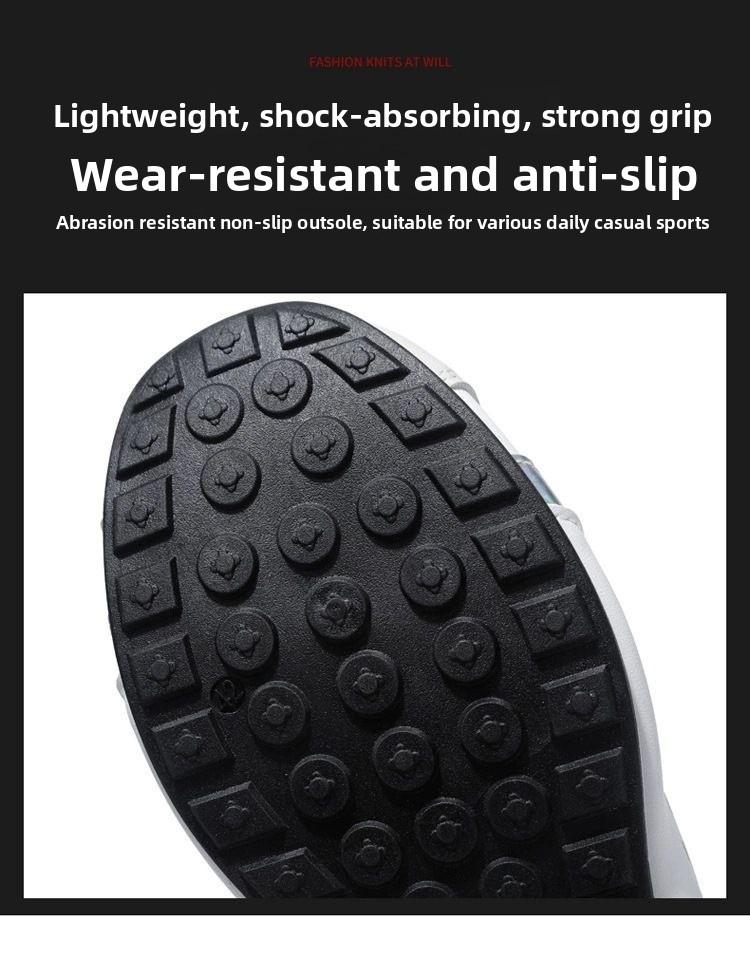 Men's Non-Slip Soft Sole Casual Sneakers, Comfortable Closed Toe Athletic Trainers for Men Outdoor Activities & Daily Walking