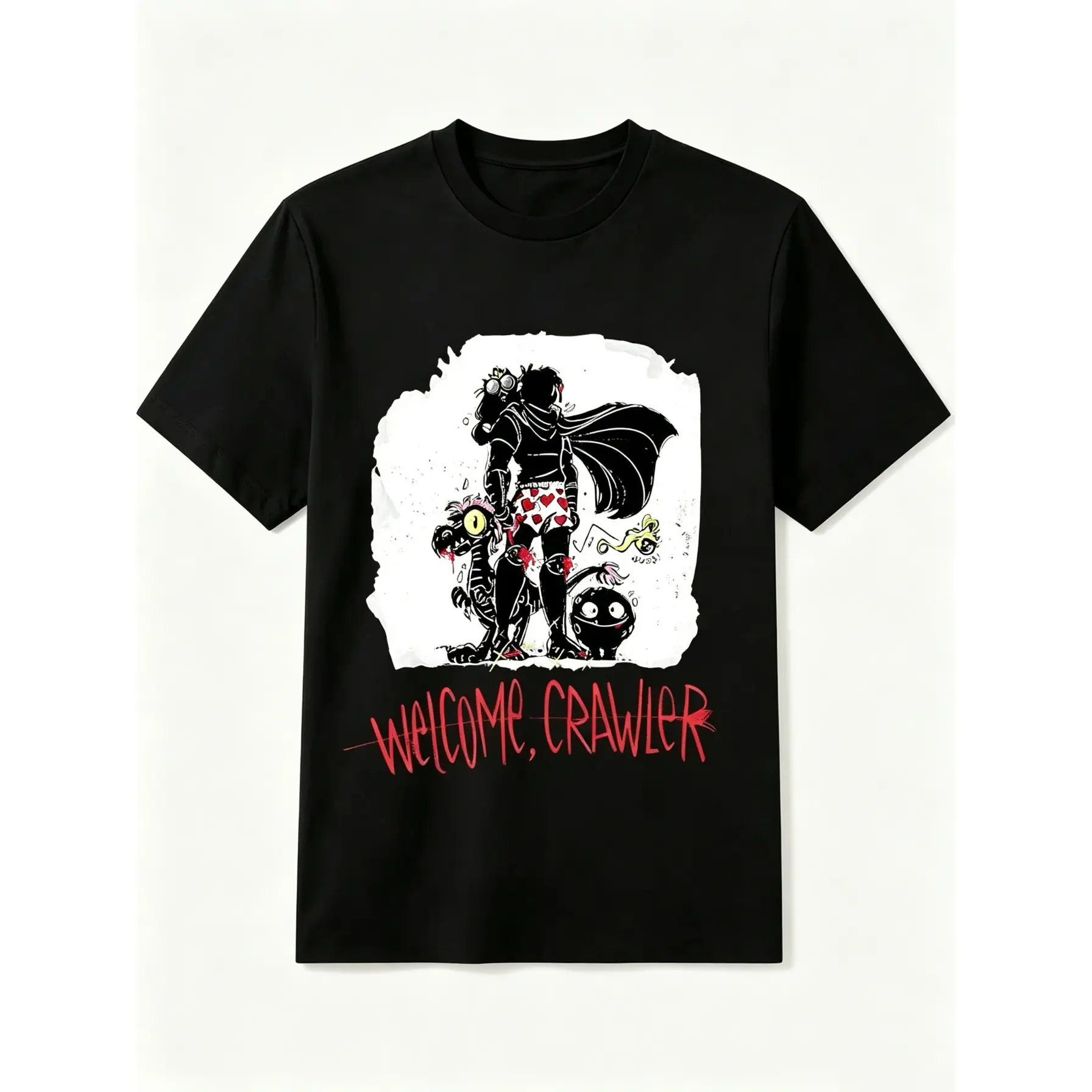 Dungeon Crawler Carl Welcome Crawler cotton men's Shirt Gothic creature art, spooky charactersgraphic tees Sci Fi Book Classic Gift Top Trending Casual