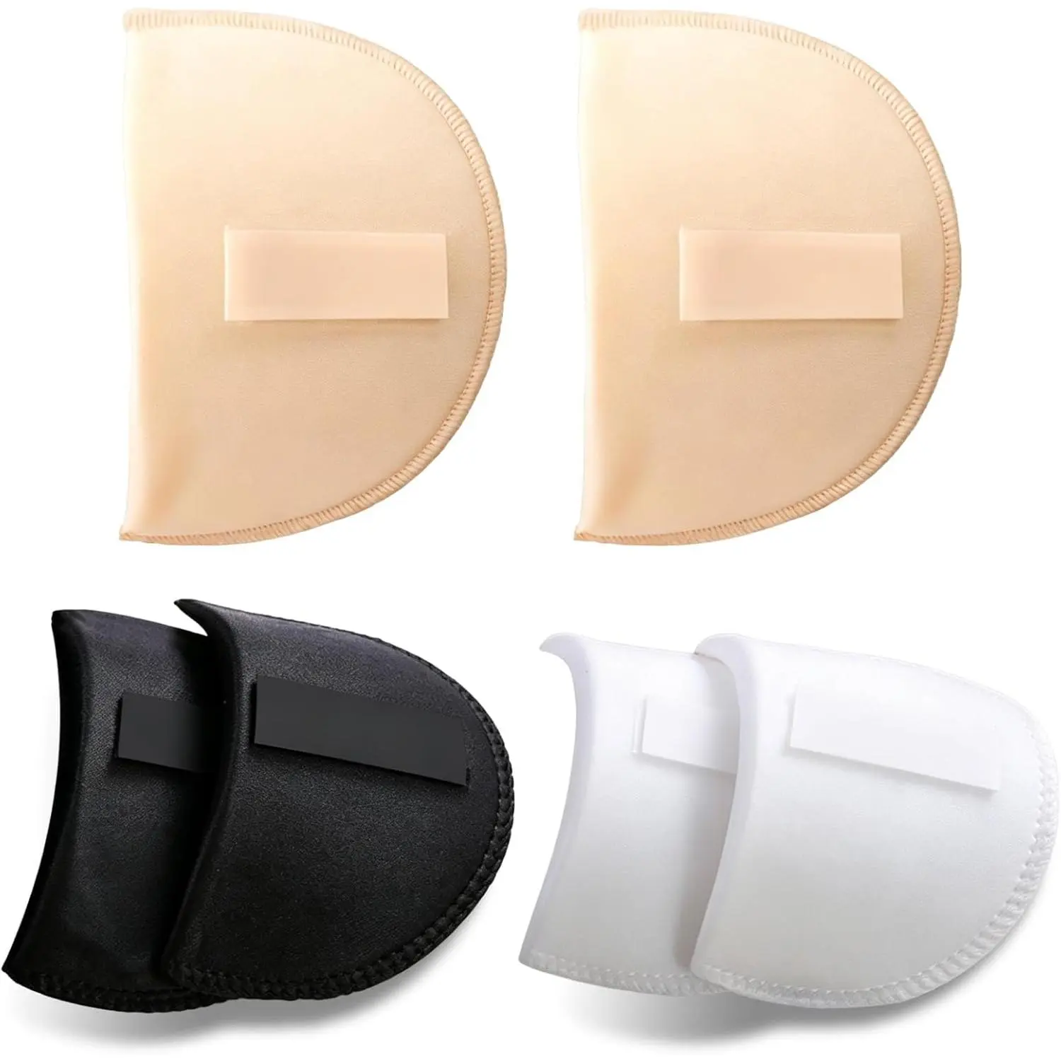 Women's Shoulder Pads for Sloping Shoulders, 3 Pairs Reusable Lightweight Foam Shapers with Adhesive & Sew-In for Blazers & Dresses