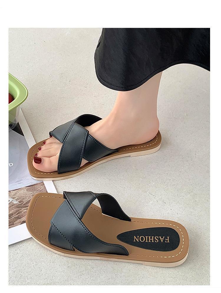 Summer Women's Flat Sandals Fashionable Open Toe Slippers Casual Beach Sandals for Daily Wear and Outdoor Activities