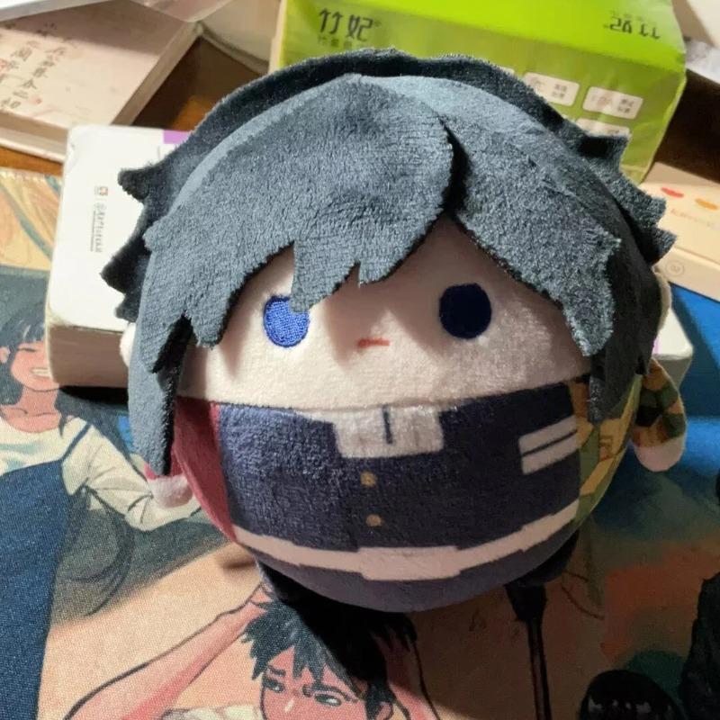Demon Slayer Giyu Tomioka Round Plush Toy, Soft Anime Character Stuffed Doll, Cute Collectible Plushie Gift for Fans & Kids