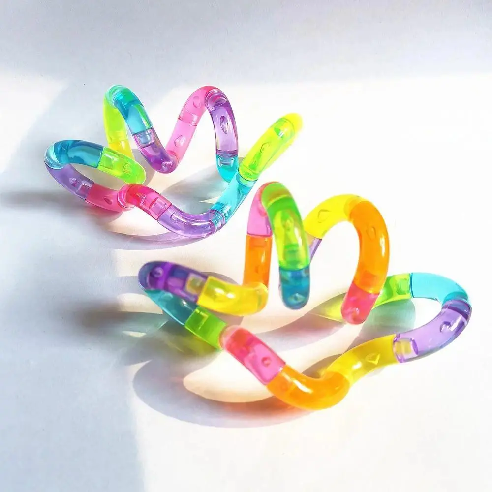 Colorful Twisty Fidget Toy, Stress Relief Sensory Spiral Decompression Toy, Creative Anti-Anxiety Hand Spinner Stick, Flexible Puzzle Fidget Toy for Adults & Teens Compatible with Office Work, School Study, Travel, Home Relaxation, Focus Training and Dail