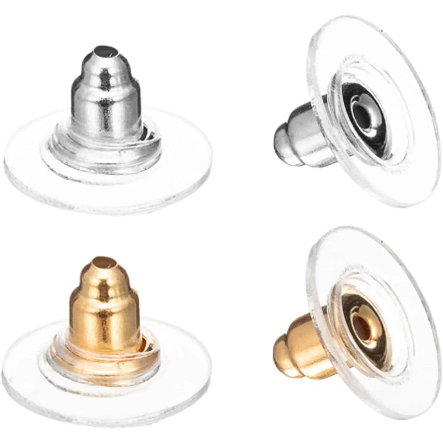 Earring Backs Replacements,Earring Backs for Droopy Ears/Studs 100 count | Earring Backs Lifters,Earring Lifters Backs,Pierced Earring Backs,Earring Lifters for Droopy Ears,Flat/Plastic Earring Backs