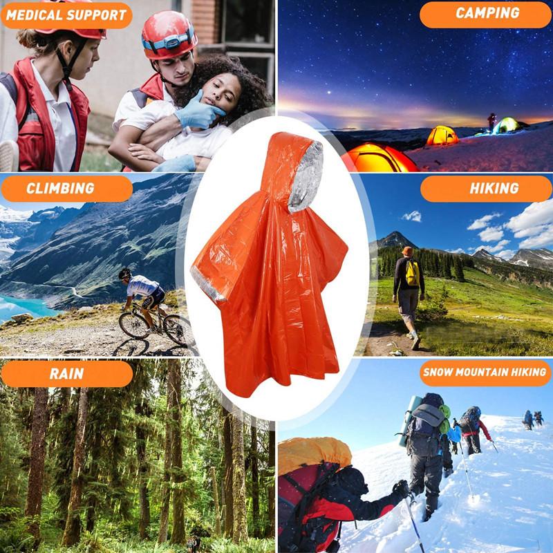 Outdoor First Aid Raincoat Survival Emergency Camping Outdoor Inthermal Insulation Thermal Equipment Survival Blanket Outdoor Products