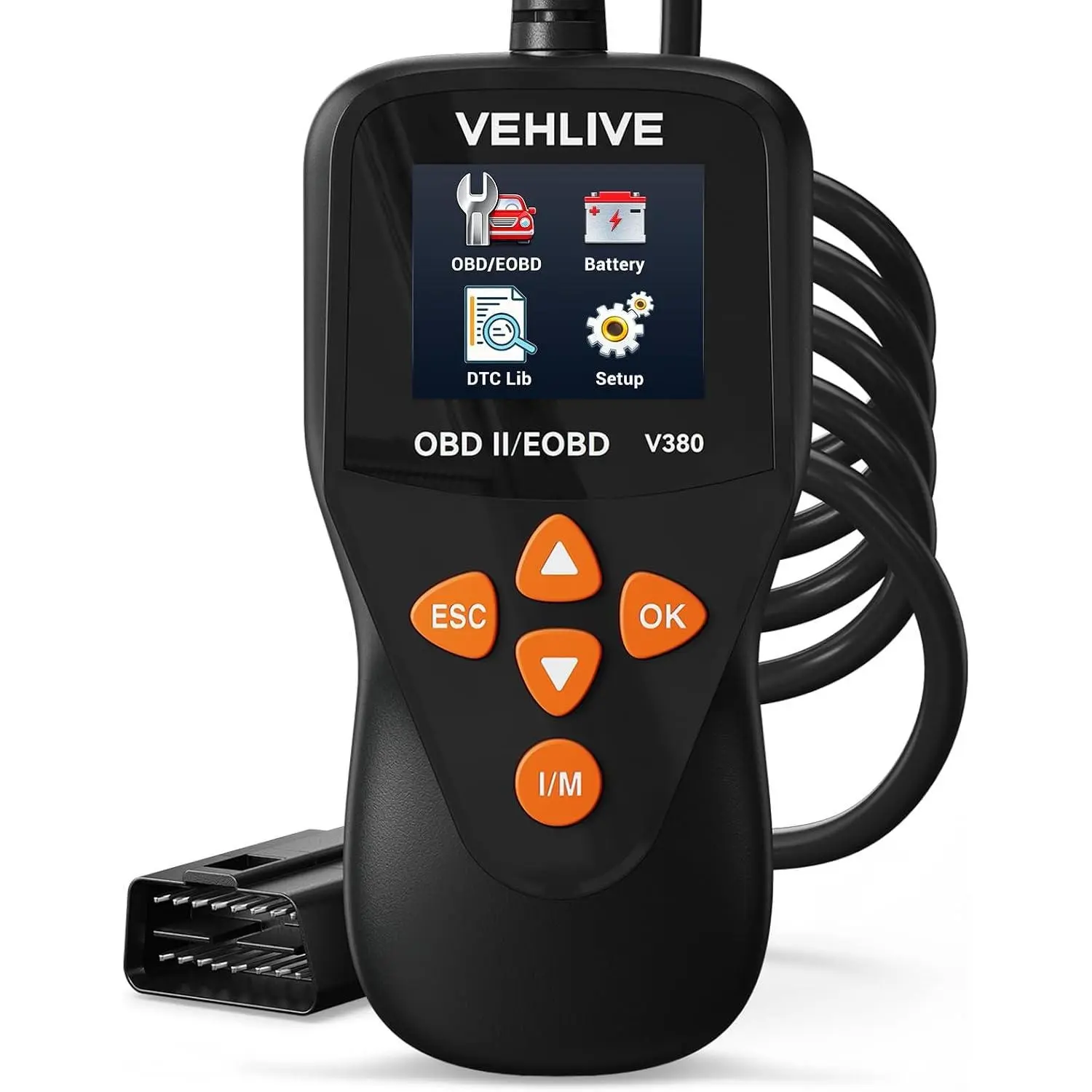 V380 OBD2 Scanner for Check Engine Light, Color Display Car Code Reader