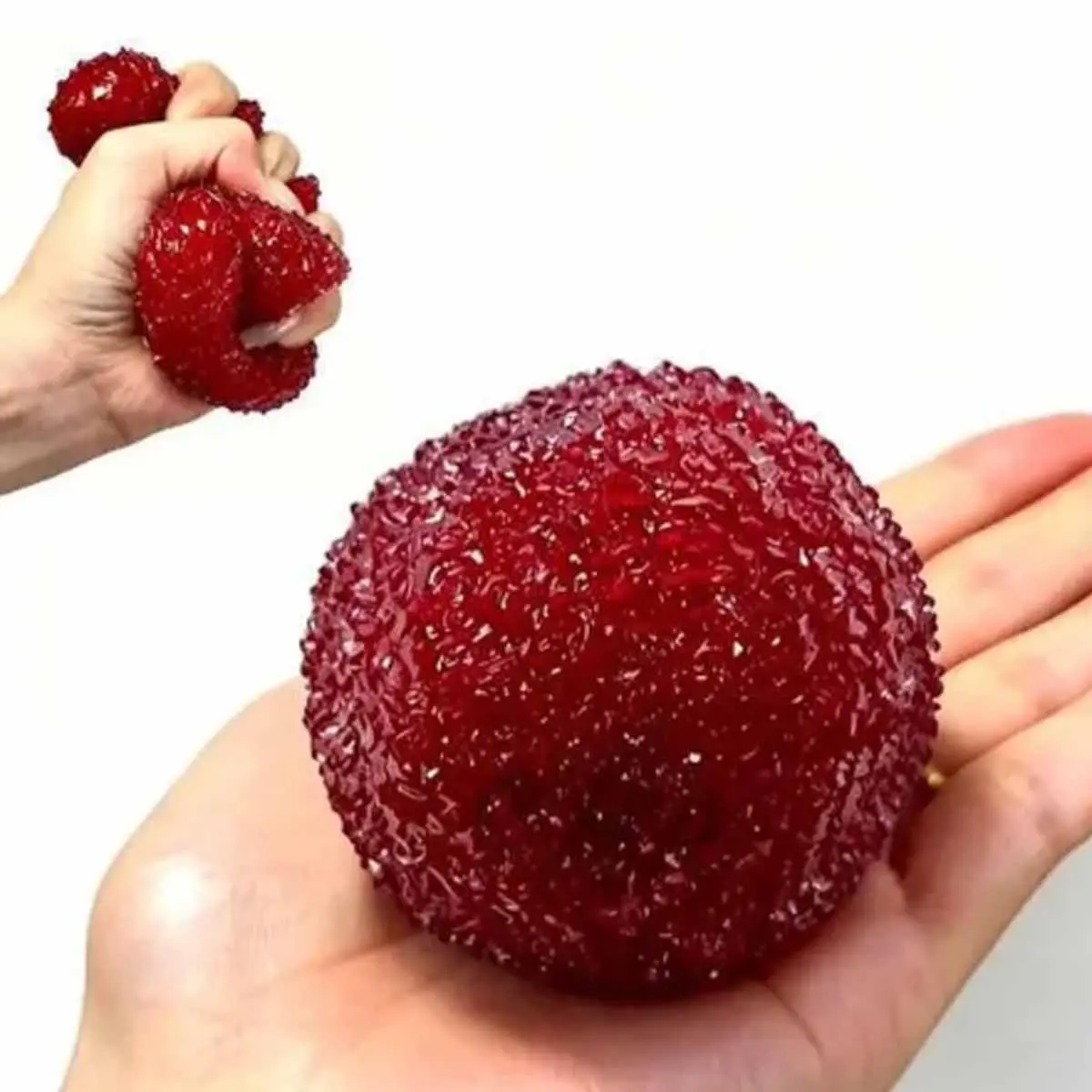 Handmade Crystal Slushy Stress Ball Squishy Toy, Stress Relief Waxberry Squeeze Balls Toy, Stress Relief Ball for Kids Adults, Sensory Fidget Toy for Anxiety Relief