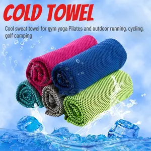 40×12 Inch (100×30cm) Instant Cooling Towel, Soft Breathable Quick Dry Sweat Towel for Neck & Face, Ideal for Gym Yoga Running Cycling Golf Camping