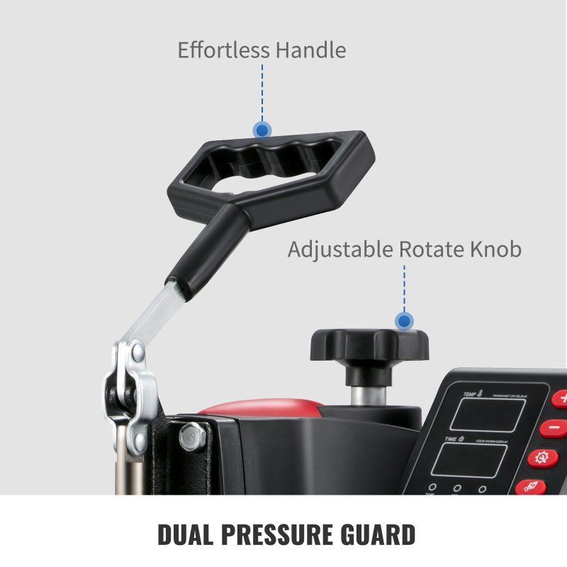 VEVOR Heat Press, 5 in 1 Heat Press 12x15 Machine Machine, Digital Precise Temperature Control, Clamshell Sublimation Transfer Printer Fast Heat-up, Vinyl Heat Press for Mug Cup T-Shirt Plate, 900W