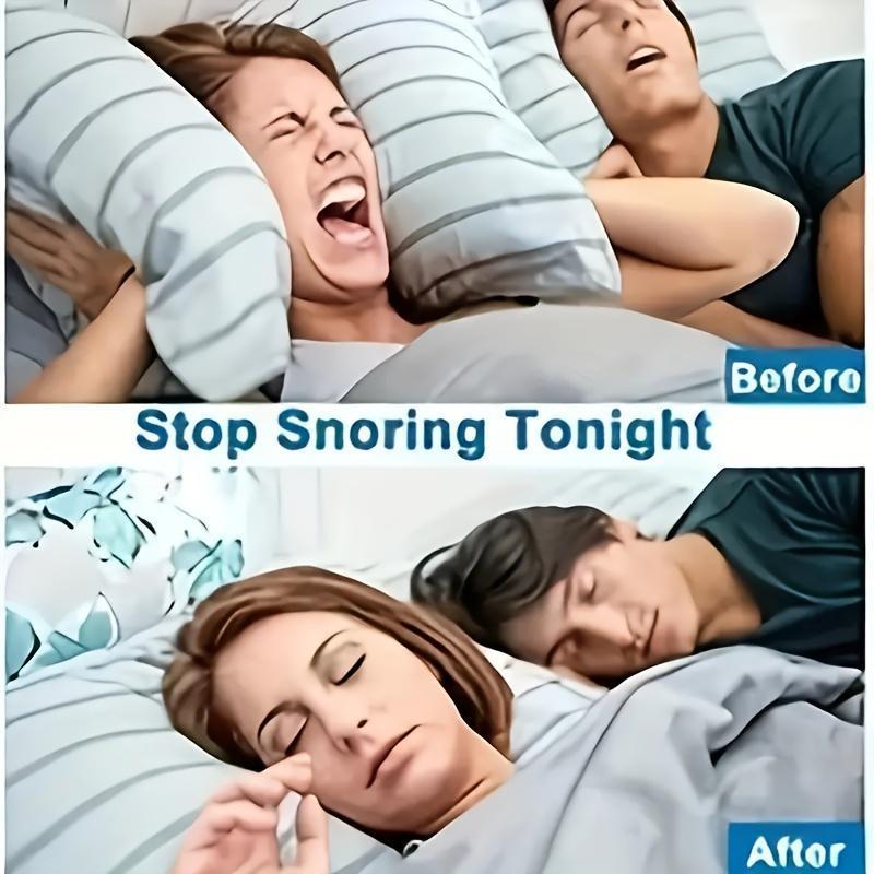 Silicone Anti-Snoring Nasal Strips, 6 Pieces Set, Comfortable Professional Handy Night Snore Reduction Device, Fits Head Size 22.05-23.62 Inches, Men Gift