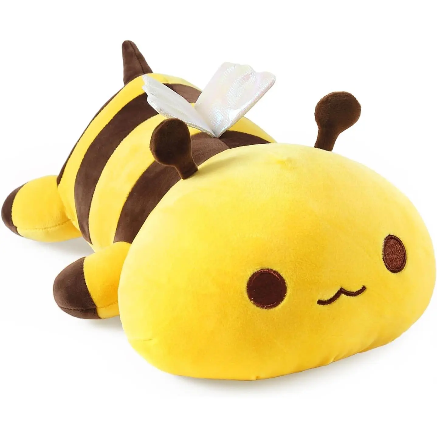 Cute Bee Plush Toy, Soft Stuffed Animal Honey Bee Pillow, Small Gifts for Kids (Yellow, 9")Gift