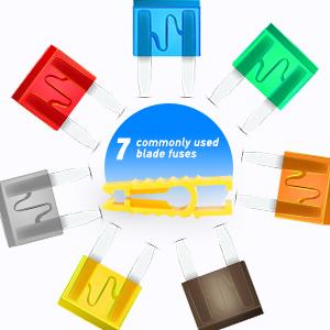 Nilight 120Pcs Mini Blade Fuse and 10Pcs Add-A-Circuit Fuse Holder