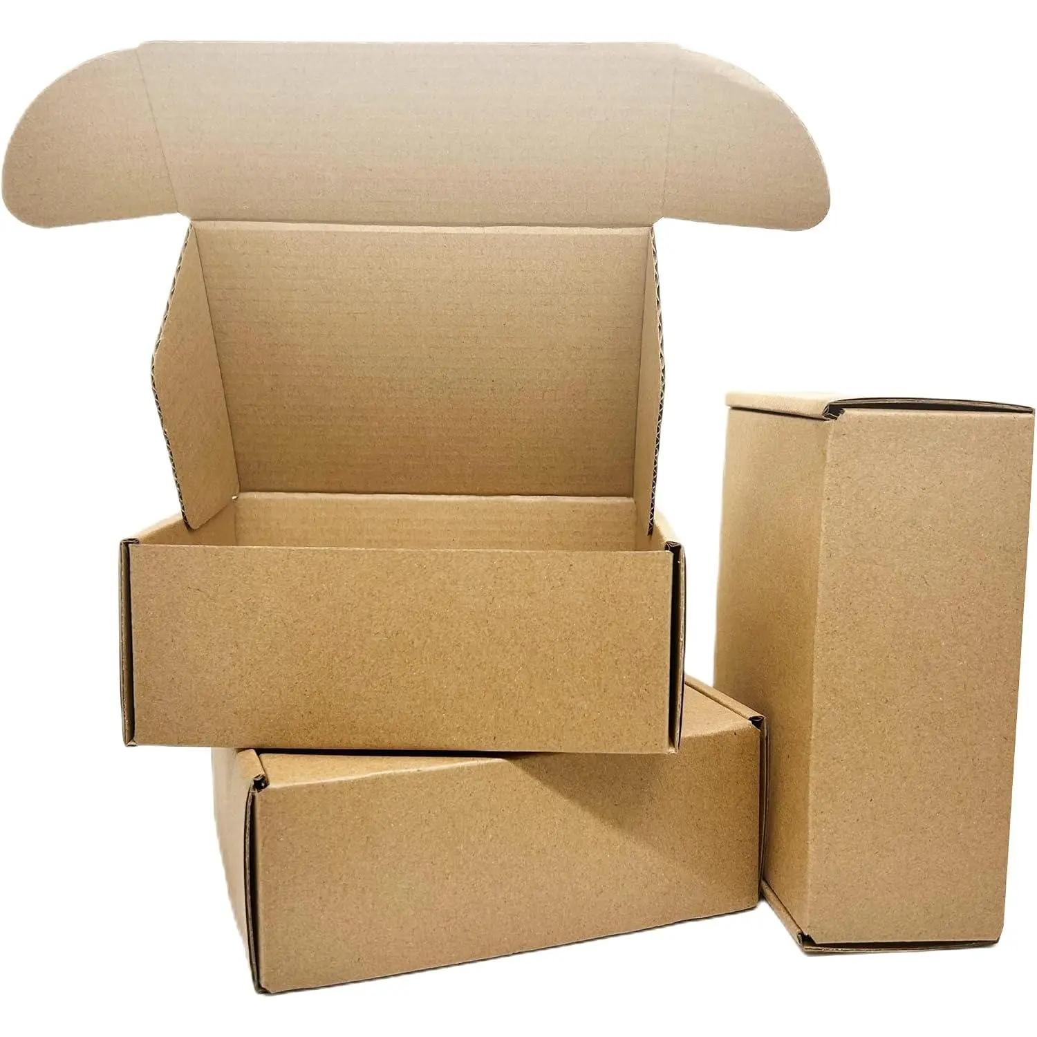 Small Sturdy Cardboard Box 6 x 3 x 1 Inch Mailing Corrugated Boxes Business Packaging Carton for Storage and Shipping Set of 10