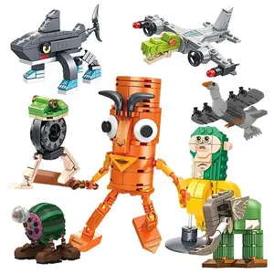 Newest Italian Brainrot Bricks Tung Tung Sahur Figures Tralalero Tralala DIY Building Blocks Crocodilo Cabucino Bricks Toy Gifts
