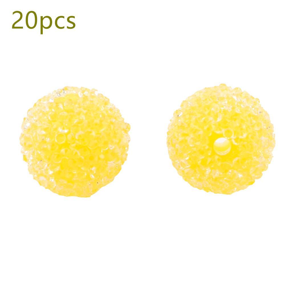 20pcs 18mm Resin Beads Acrylic Round Acrylic Beads Mix Craft Supplies DIY Jewelry Making Bracelet Accessories Fashion Handmade Decorations