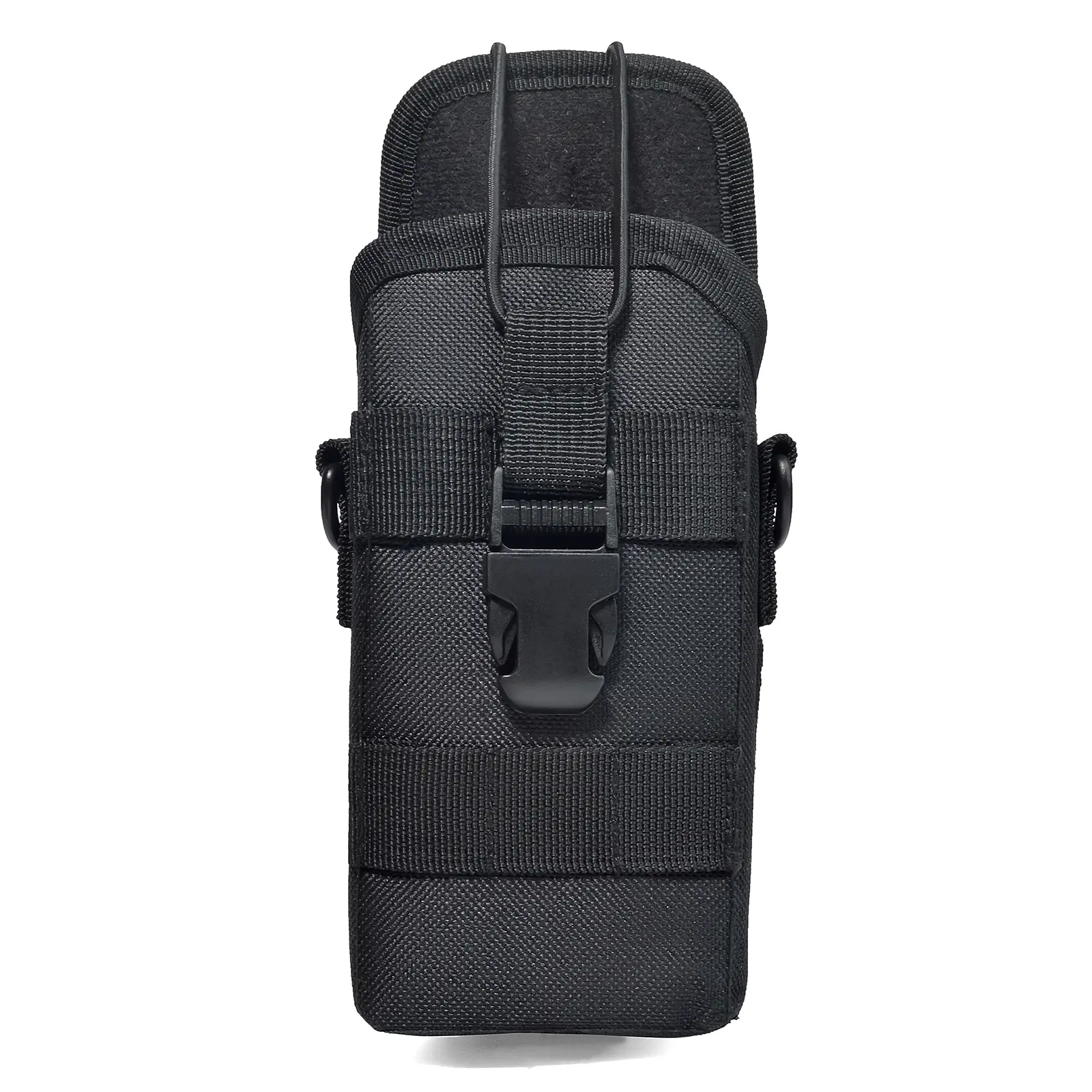 Tactical Holster Nylon MOLLE Radio Pouch, Universal Walkie Talkie Holder for Police Vest, Motorola Midland President Cobra Uniden Handheld CB Radio