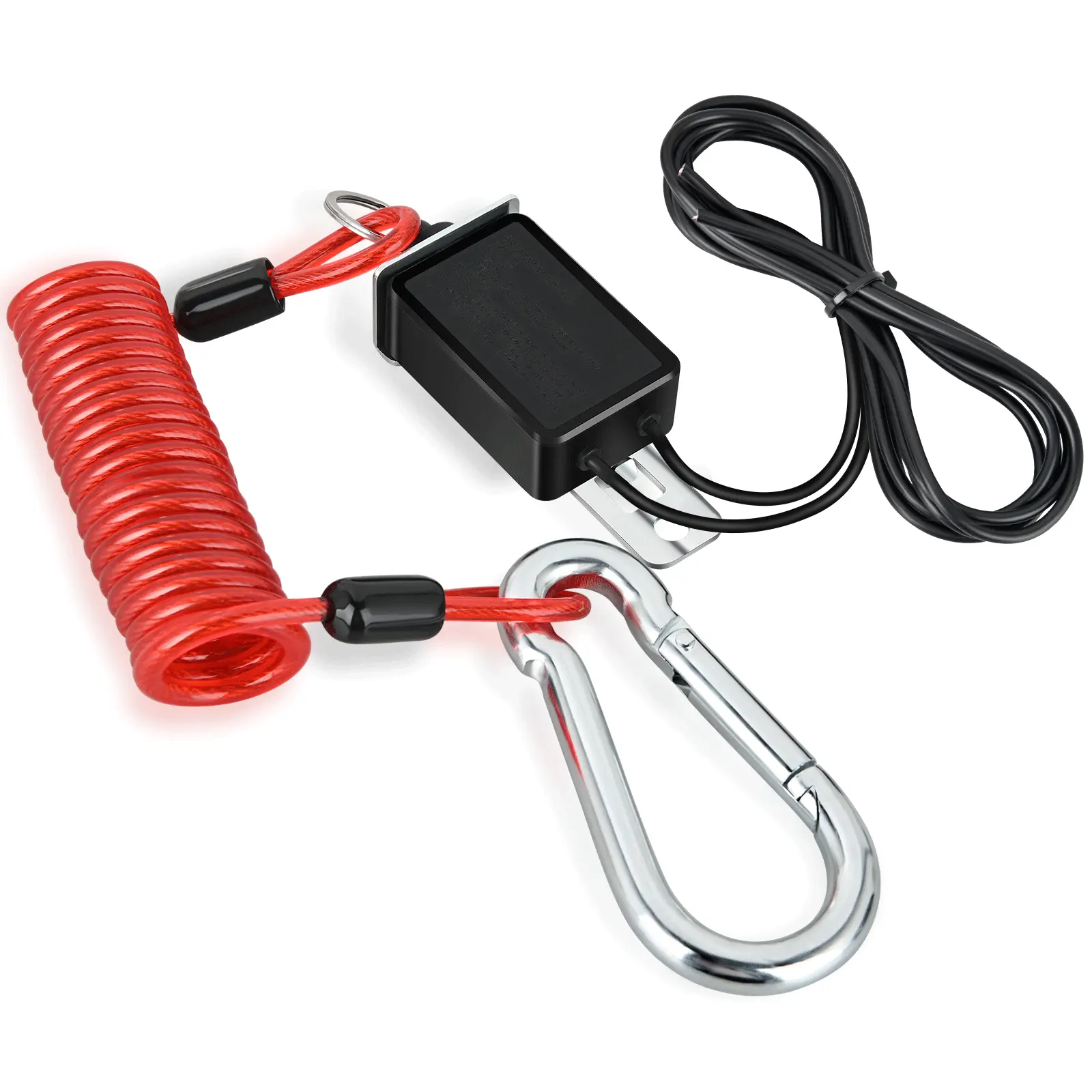 Nilight ABS-Metal Trailer Breakaway Switch Kit with 4 ft Coiled Design Spring Cord, Carabiner, Anti-UV Protective Coating, Outdoor-Safe for Trailer Users