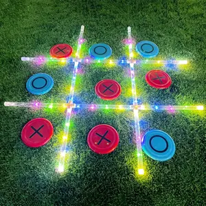 Outdoor Games Giant Tic Tac Toe Games, Yard Lawn Toss Games with Light, Glow in Dark Backyard Games for Family Adults and Kids (3ft x 3ft)fidget toys