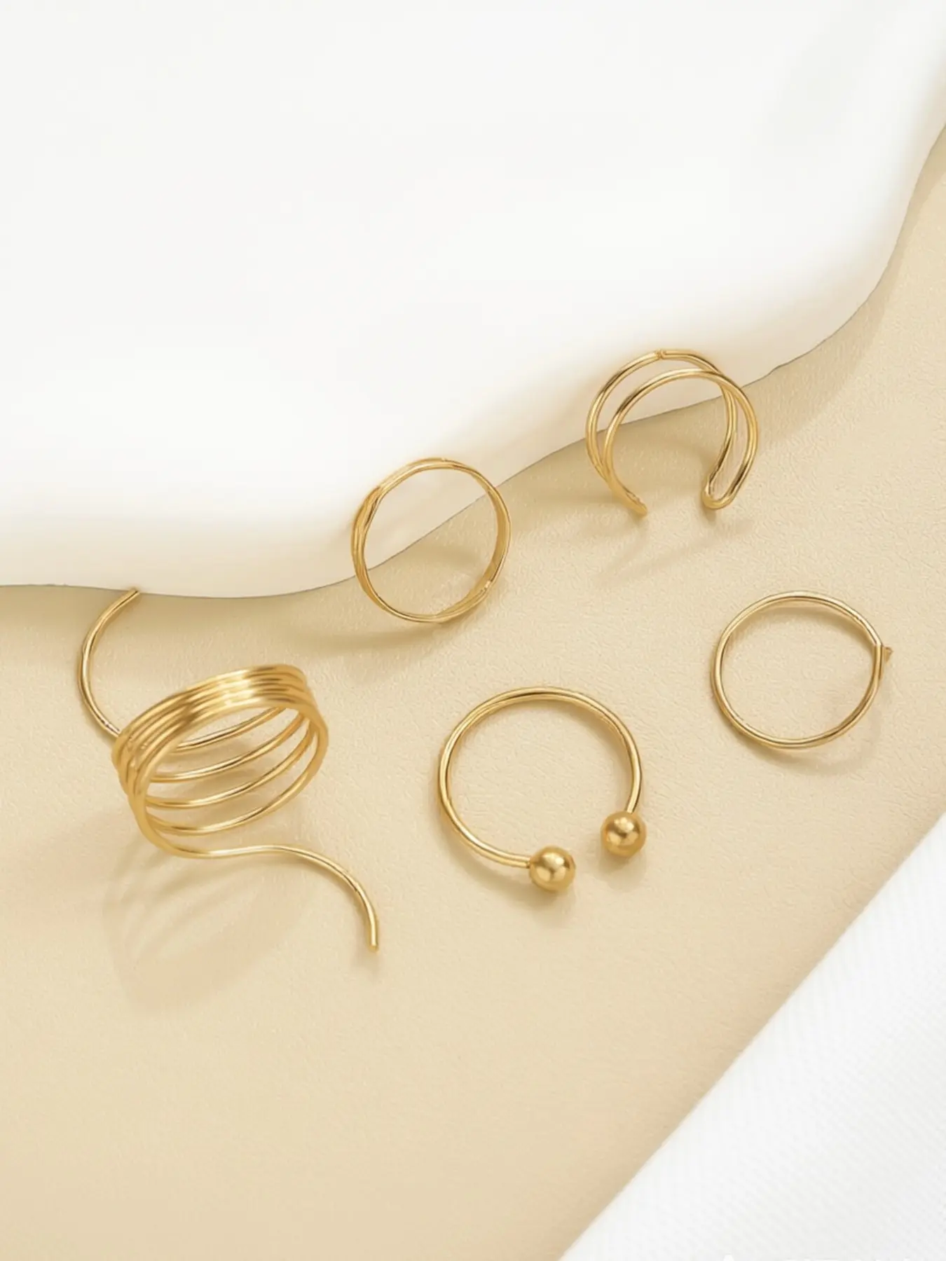 16-Piece Chunky Ring Set for Women, Irregular Geometric & Pearl Stacking Rings, Vintage Boho Knuckle Midi Jewelry Gift