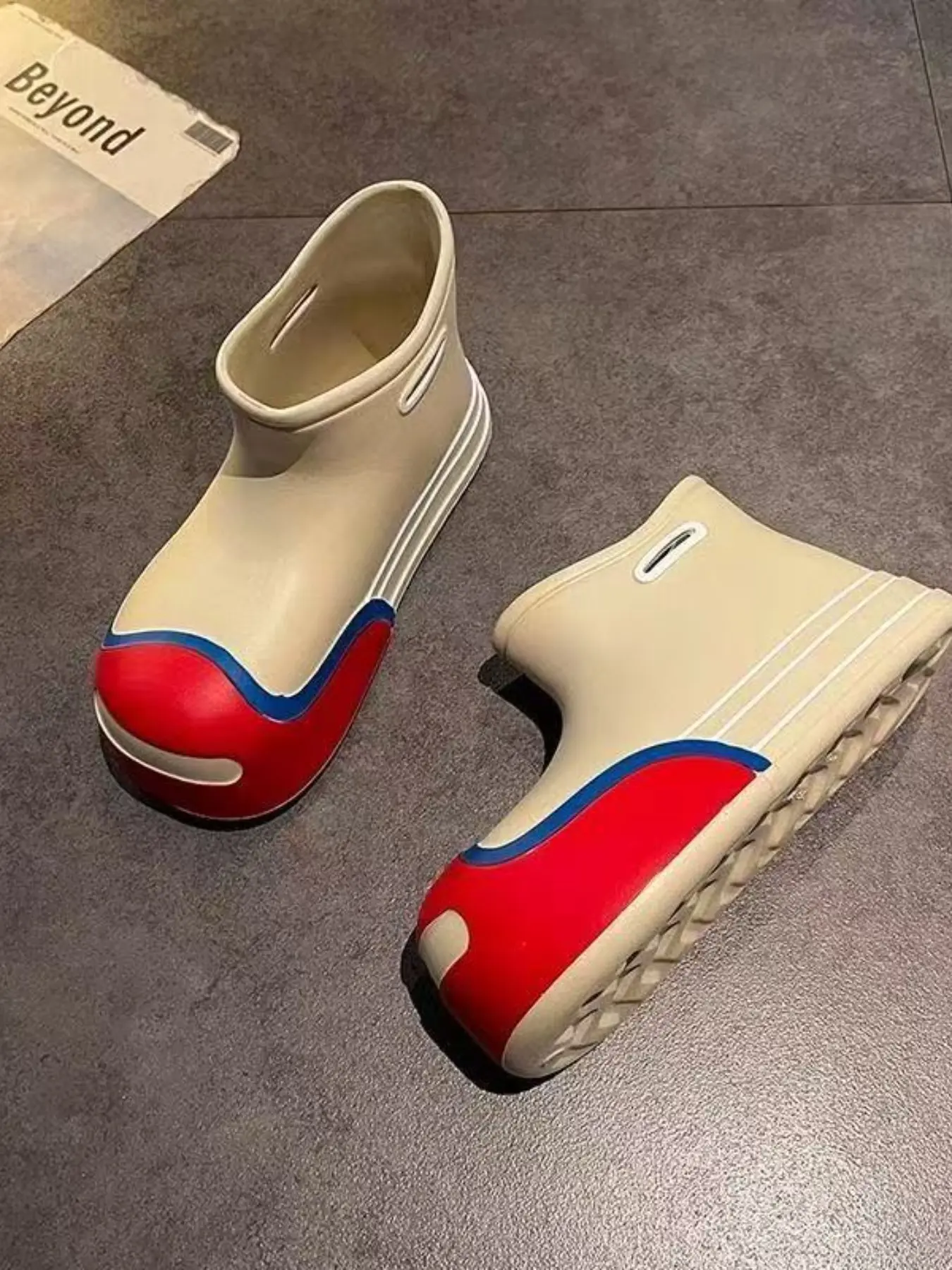 Cute Korean Style Rain Boots, Thick Sole Short Boot for Rainy Days, Large Head Glue Boot, Fashionable and Comfortable Footwear, Korean Inspired