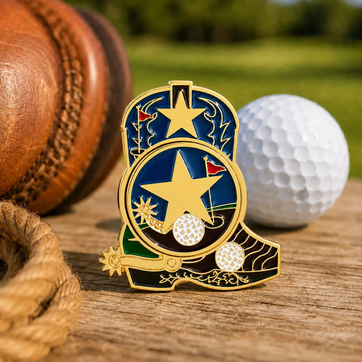 Vintage Western Cowboy Boot Magnetic Golf Ball Marker Set, Detachable 2.5 Cm Marker, Golf Accessory for Men and Women, Gift for Golfers