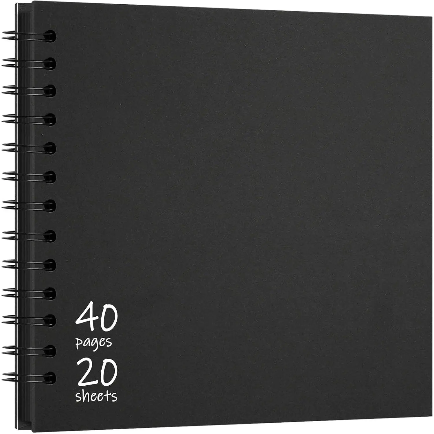 DIY Scrapbook Album 7x7 Inch Hardcover  Paper Scrap Book Photo Albums with 40 Blank Pages for Wedding  Shower, Black