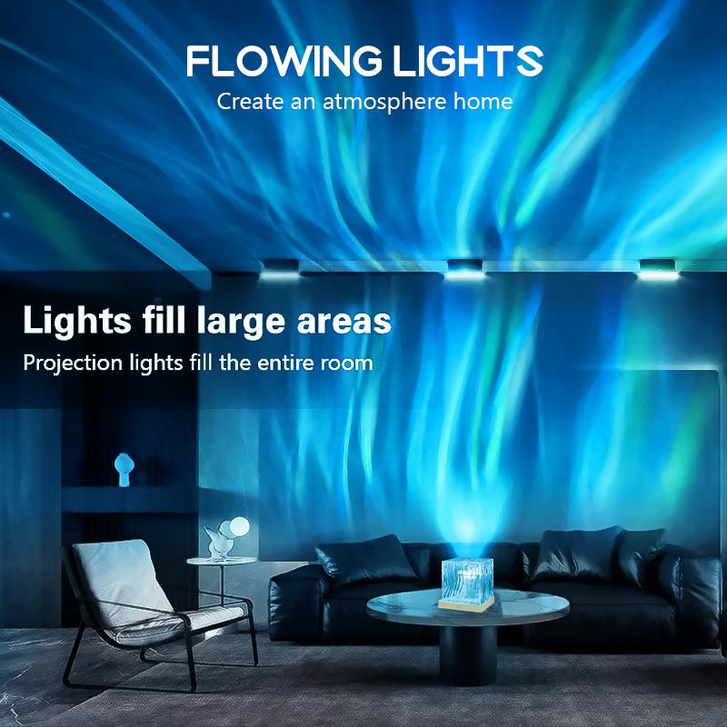 Aurora Projector Night Light, 1 Count 18 Color Changing Galaxy Projector Lamp, Decorative Light for Bedroom, Living Room, Home Decor, Starry Sky Projector