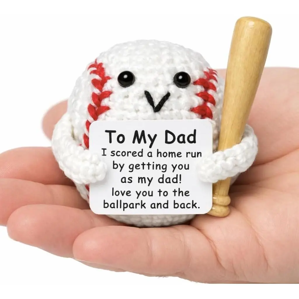 Dad Gifts from Daughter Son Wife, Positive Handmade Crochet for Father Day, Birthday Gifts for Dad
