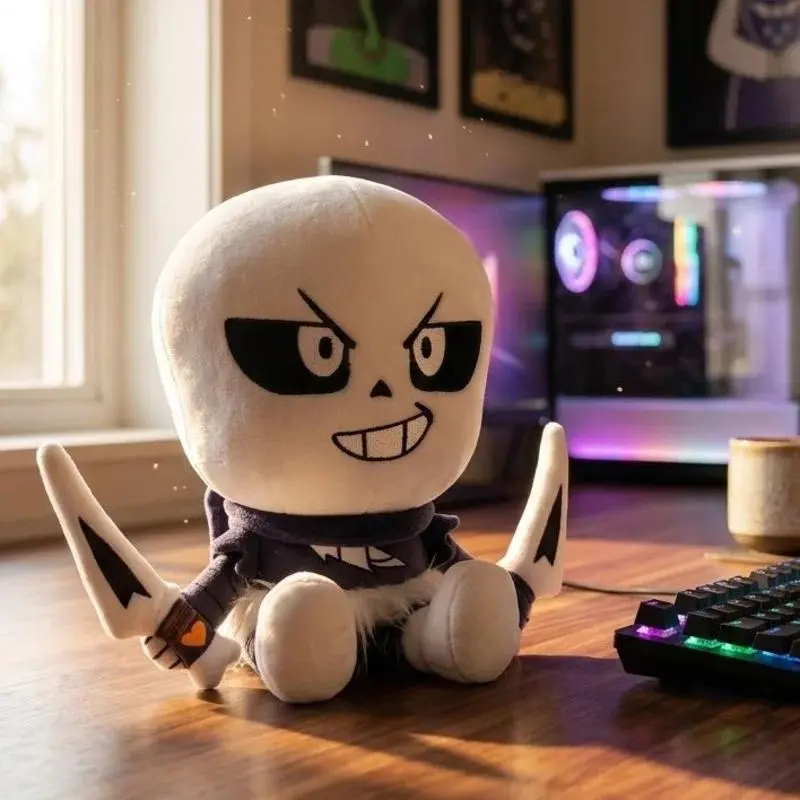 2026 hot item New Undertale Cross Sans Plush Toy XTale Underverse AU Cartoon Character Stuffed Doll Collectible Gift For Fans Popular toys
