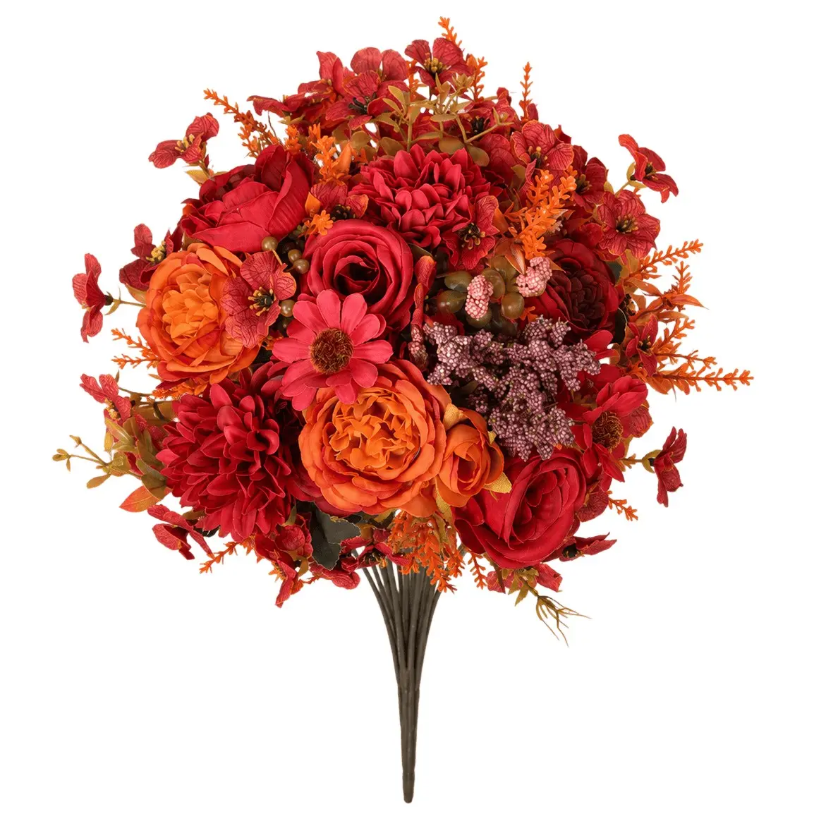 10pcs Autumn Artificial Flower Bouquets, Violet, Perfect for Home Decor, Thanksgiving, Weddings, Parties, No Maintenance Needed