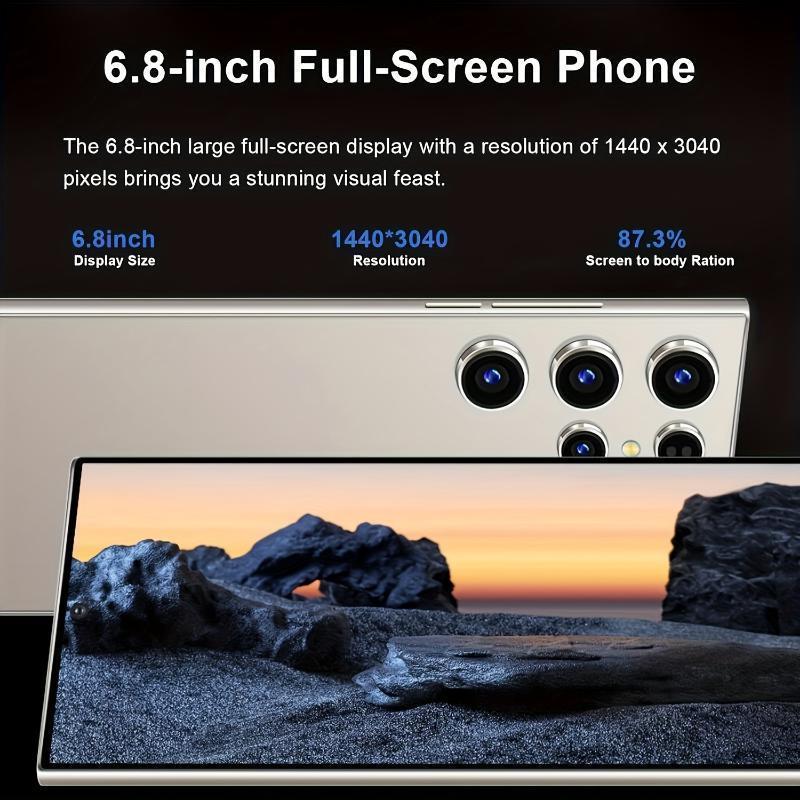 S25 Ultra Unlocked 5G Smartphone, 12GB+512GB, 6800mAh Battery, Fast Charging Capability, Android 14 System, 108MP+48MP Camera, Face & Fingerprint Unlock | Dual SIM | Autofocus | Built-in Pen | Card Port
