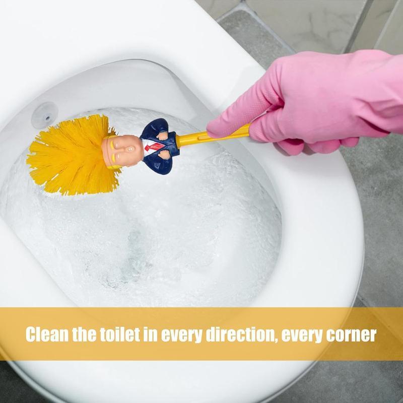 Cute Yellow Plastic Toilet Brush - 360° Deep Cleaning Anti-Mold & Quick-Dry | Non-Scratch Ergonomic Handle | Durable Easy-to-Store Bathroom Toilet Bowl Cleaning Essential