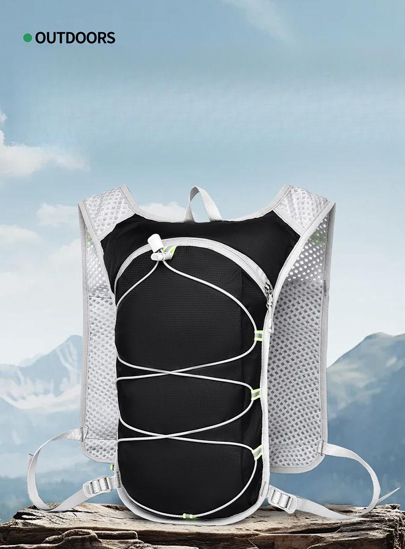 Lightweight Hydration Vest Backpack, Breathable Running Hiking Cycling Bag with Large Capacity, Outdoor Water Bladder Pack for Trail Running Camping