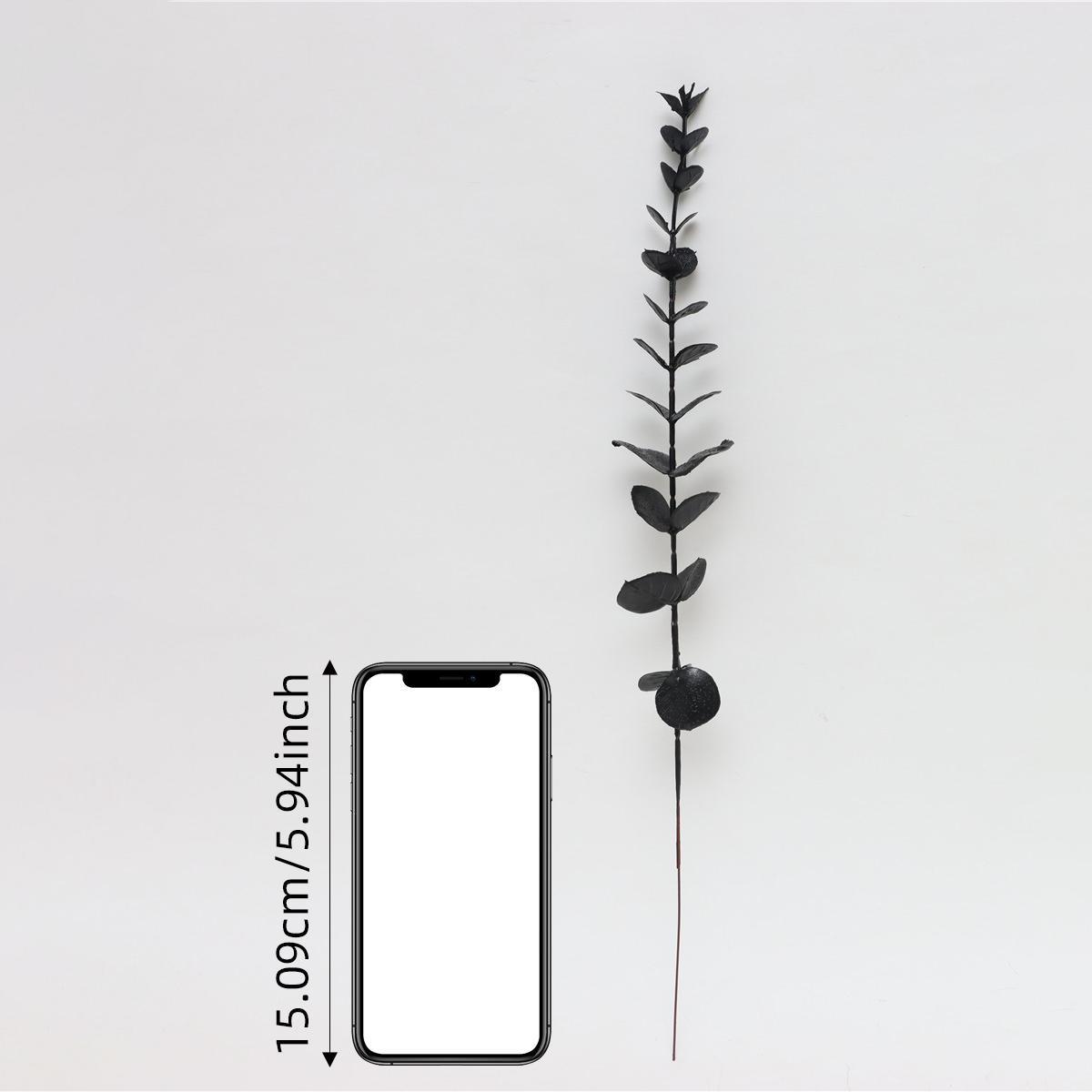 Artificial Plastic Eucalyptus Leaves Bunch Branch For Wedding & Home Decor, Artificial Faux Greenery, 24pcs/bunch Fake Eucalyptus Leaves Bunch for Romantic Bouquet Decor